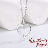 Creative Heart Design LOVE Titanium Steel Necklace LOVE Pendant For Women Wedding Anniversary Party Statement Neck Accessories Jewelry Gift